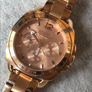 Coach rose gold watch